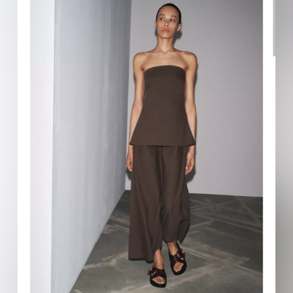 Zara ZW Collection Strapless Dress